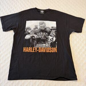 Harley-Davidson Shirt Mens Large Black Museum Milwaukee WI Graphic T-Shirt